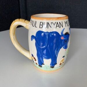 VINTAGE 1950’S GEO Z LEFTON Paul Bunyun MN tourism handled mug - RARE and hard t